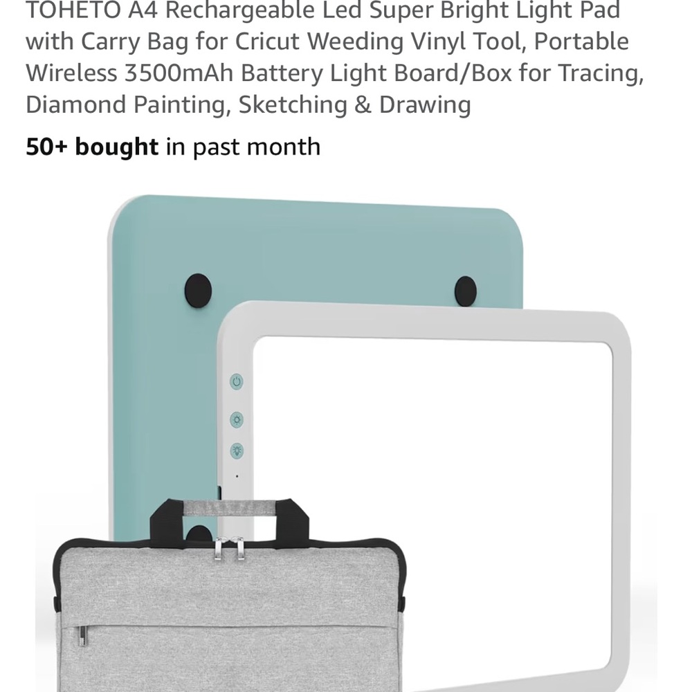 A4 Rechargeable LED Light Pad - Mint Green